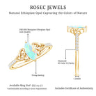 Natural Ethiopian Opal Diamond Engagement Ring with Celtic Knot AAA - Rosec Jewels