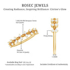 Rosec Jewels-Natural Citrine Diamond Half Eternity Ring with Certificate