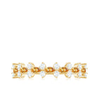 Rosec Jewels-Natural Citrine Diamond Half Eternity Ring with Certificate