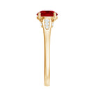Rosec Jewels-Designer Lab Grown Ruby Solitaire Engagement Ring for Women