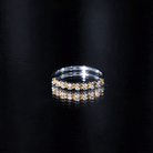 Rosec Jewels-Genuine Marquise Citrine Half Eternity Ring with Diamond