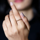 Rosec Jewels-Genuine Marquise Citrine Half Eternity Ring with Diamond
