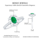 Rosec Jewels-Vintage Style Emerald and Diamond Oval Engagement Ring