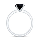 Rosec Jewels-Natural Black Spinel Wedding Engagement Ring Set with Diamond
