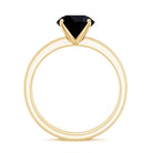 Rosec Jewels-Natural Black Spinel Wedding Engagement Ring Set with Diamond