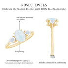 Rosec Jewels-Natural Moonstone Three Stone Engagement Ring