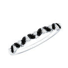 Rosec Jewels-Natural Marquise Black Spinel Diamond Half Eternity Ring