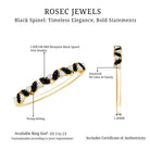 Rosec Jewels-Natural Marquise Black Spinel Diamond Half Eternity Ring