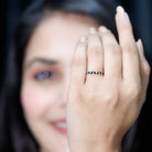 Rosec Jewels-Natural Marquise Black Spinel Diamond Half Eternity Ring