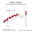 Rosec Jewels-Natural Marquise Ruby Half Eternity Ring with Diamond