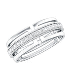 Moissanite Wedding Band in Pinpoint Setting D-VS1 - Rosec Jewels