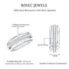 Moissanite Wedding Band in Pinpoint Setting D-VS1 - Rosec Jewels