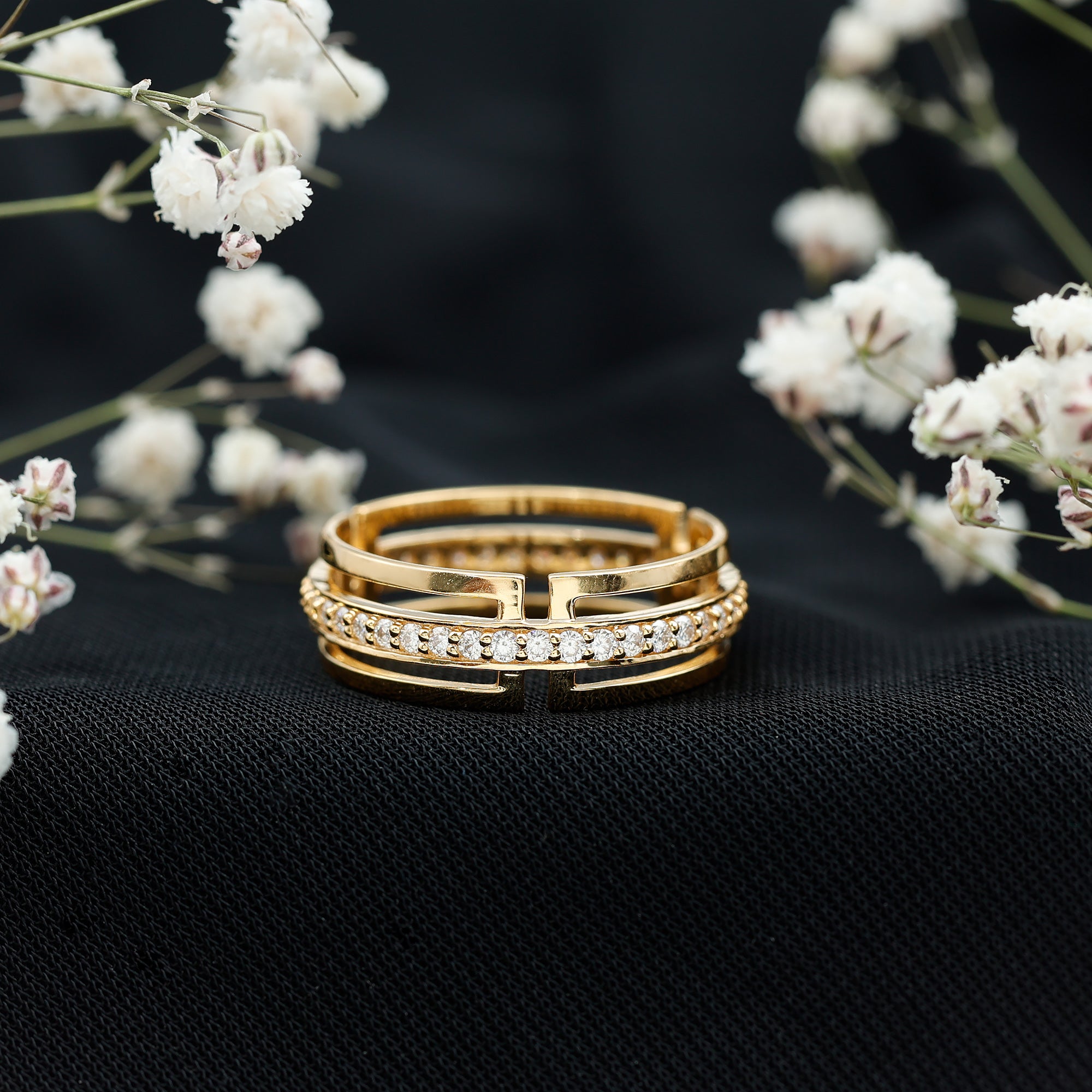 Moissanite Wedding Band in Pinpoint Setting D-VS1 - Rosec Jewels