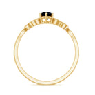 Nature Inspired Black Spinel Proposal Ring with Diamond AAA - Rosec Jewels