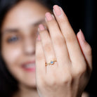 Rosec Jewels-Nature Inspired Moonstone Diamond Promise Ring for Women