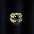 Rosec Jewels-Nature Inspired 2 Carat Lab Grown Black and White Diamond Engagement Ring