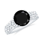 Rosec Jewels-Nature Inspired 2 Carat Lab Grown Black and White Diamond Engagement Ring