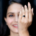 Rosec Jewels-Nature Inspired 2 Carat Lab Grown Black and White Diamond Engagement Ring