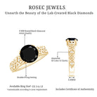 Rosec Jewels-Nature Inspired 2 Carat Lab Grown Black and White Diamond Engagement Ring