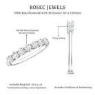 Natural Diamond Half Eternity Band Ring for Women Natural - ( HI-SI ) - Rosec Jewels