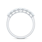 Natural Diamond Half Eternity Band Ring for Women Natural - ( HI-SI ) - Rosec Jewels