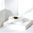 Baguette Cut Black Onyx 5 Stone Anniversary Ring AAA - Rosec Jewels