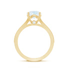 Rosec Jewels-Designer Moonstone Engagement Ring with Diamond Side Stones