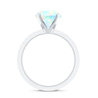 Natural 8mm Ethiopian Rainbow Opal Diamond Engagement Ring with Certificate AAA - Rosec Jewels