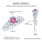 Rosec Jewels-Nature Inspired Pink Tourmaline and Diamond Engagement Ring
