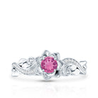 Rosec Jewels-Nature Inspired Pink Tourmaline and Diamond Engagement Ring