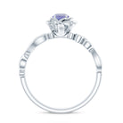 Rosec Jewels-Nature Inspired Tanzanite Engagement Ring with Diamond