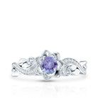 Rosec Jewels-Nature Inspired Tanzanite Engagement Ring with Diamond