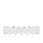 Cluster Wedding Band for Women with Moissanite D-VS1 - Rosec Jewels