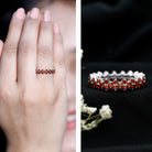Natural Garnet Eternity Band for Anniversary AAA - Rosec Jewels