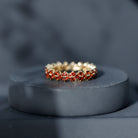 Natural Garnet Eternity Band for Anniversary AAA - Rosec Jewels