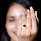 Rosec Jewels-Natural 2.68 Carat Black Spinel Solitaire Engagement Ring