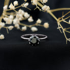 Rosec Jewels-Natural 2.68 Carat Black Spinel Solitaire Engagement Ring