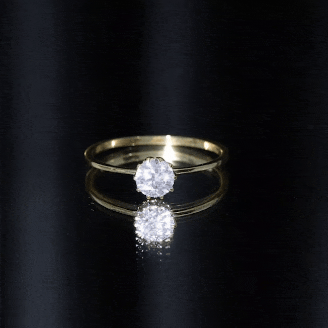 1 CT Moissanite Solitaire Ring in Lotus Basket Setting D-VS1 - Rosec Jewels