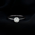 1 CT Moissanite Solitaire Ring in Lotus Basket Setting D-VS1 - Rosec Jewels