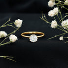 1 CT Moissanite Solitaire Ring in Lotus Basket Setting D-VS1 - Rosec Jewels