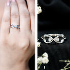 Certified Real Diamond Infinity Promise Ring for Women Natural - ( HI-SI ) - Rosec Jewels
