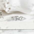 Minimalist Moissanite Infinity Promise Ring D-VS1 - Rosec Jewels