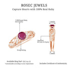 Vintage Style 0.6 Carat Ruby Engagement Ring with Diamond AAA - Rosec Jewels
