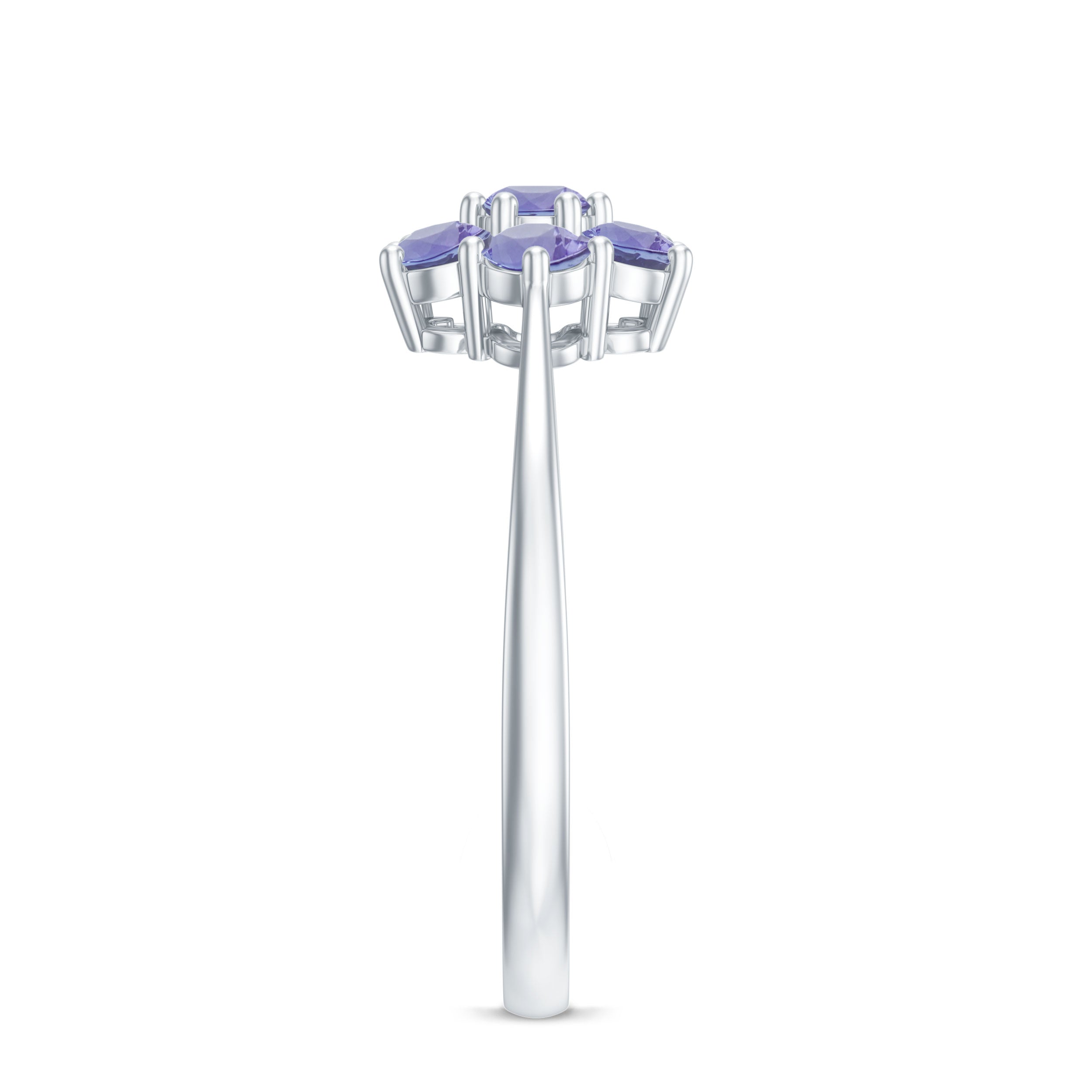 Rosec Jewels-Natural Tanzanite Flower Cluster Engagement Ring