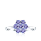 Rosec Jewels-Natural Tanzanite Flower Cluster Engagement Ring