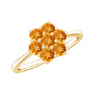 Rosec Jewels-Natural Citrine Floral Engagement Ring with Certificate