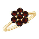 Rosec Jewels-Natural Garnet Flower Cluster Engagement Ring