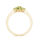 Rosec Jewels-Natural Peridot Flower Cluster Engagement Ring