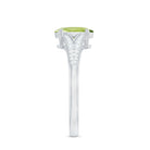 Rosec Jewels-Natural 1 Carat Peridot Oval Engagement Ring with Diamond Split Shank