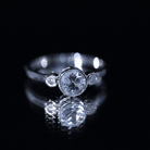 Bezel Set Real Aquamarine Diamond Engagement Ring with Certificate AAA - Rosec Jewels